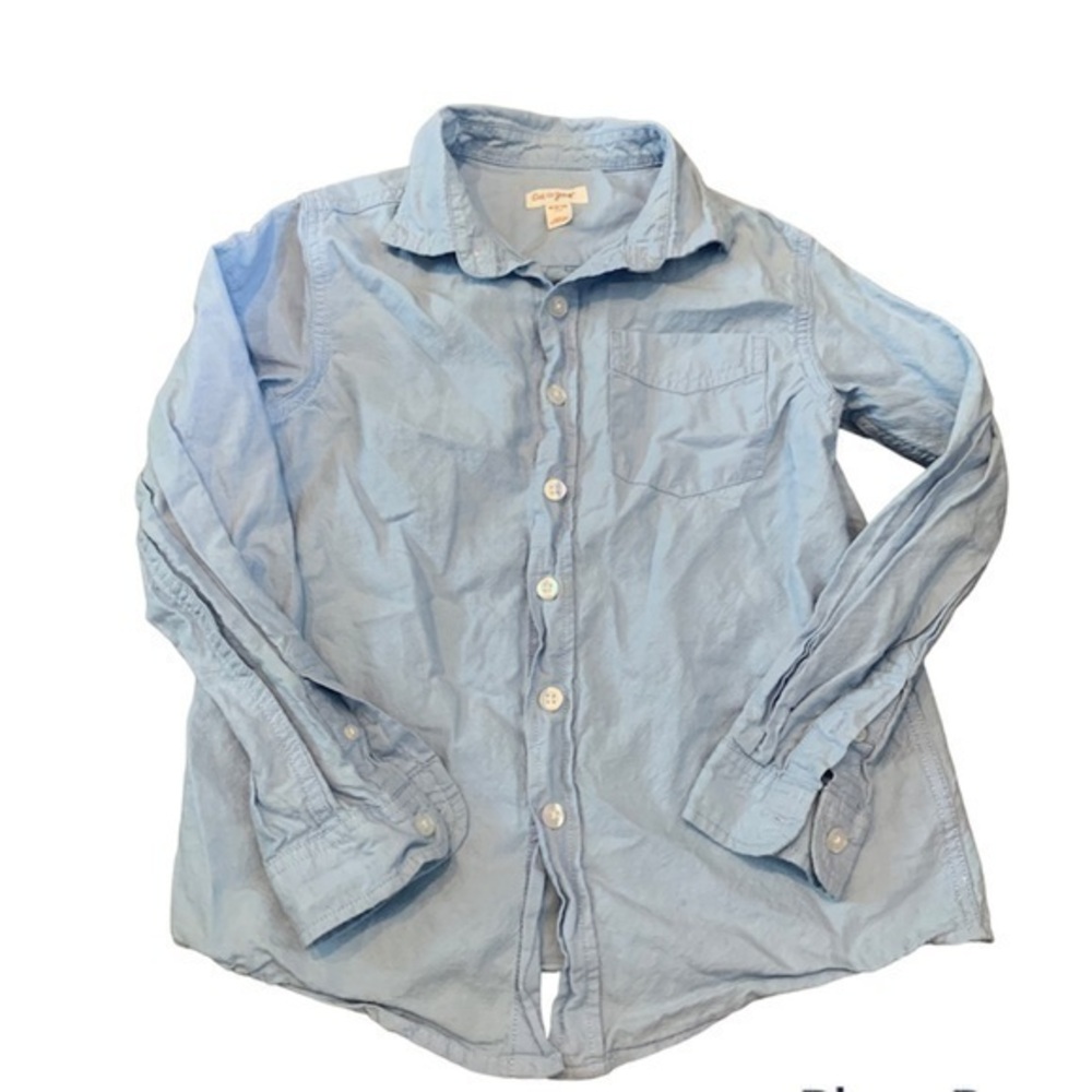 5/$25 Cat & Jack Boy's Long Sleeve Button Down Shirt Top sz 8 10 Medium 8/10